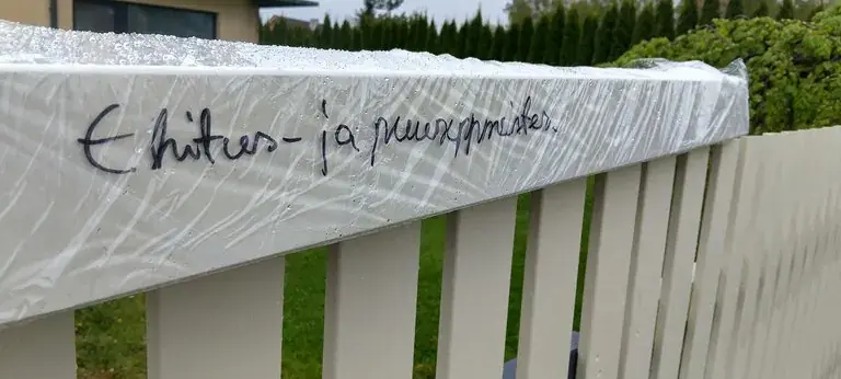 Boundary fence detail in Harjumaa
