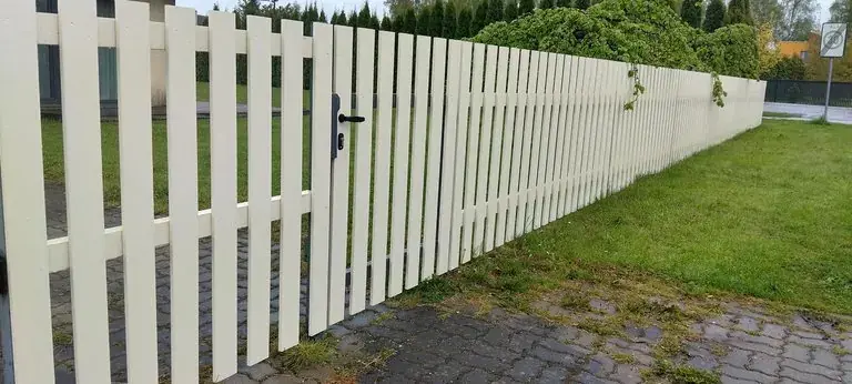 Wooden fence and gate in Harjumaa
