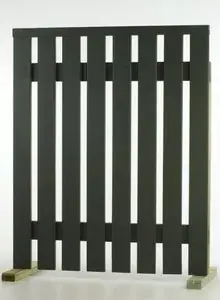 Modern black wooden fence