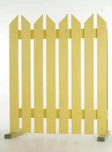 Light yellow decorative wooden fence