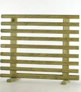 Simple horizontal wooden fence