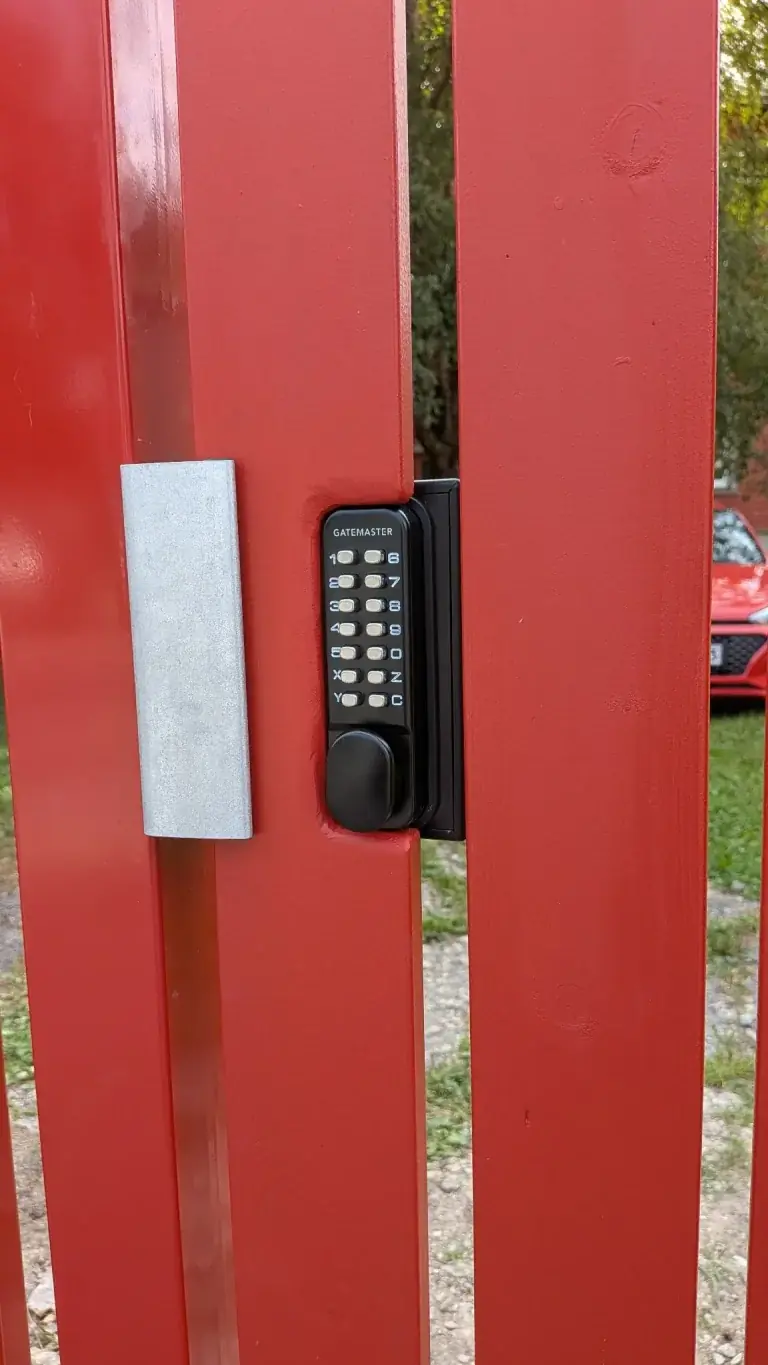 Boundary fence with a code-lock gate