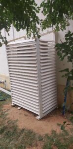 Puidust Õhksoojuspumba Kate valge