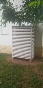 Puidust Õhksoojuspumba Kate valge