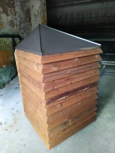 Puidust Õhksoojuspumba Kate immutatud