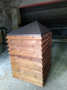 Puidust Õhksoojuspumba Kate immutatud