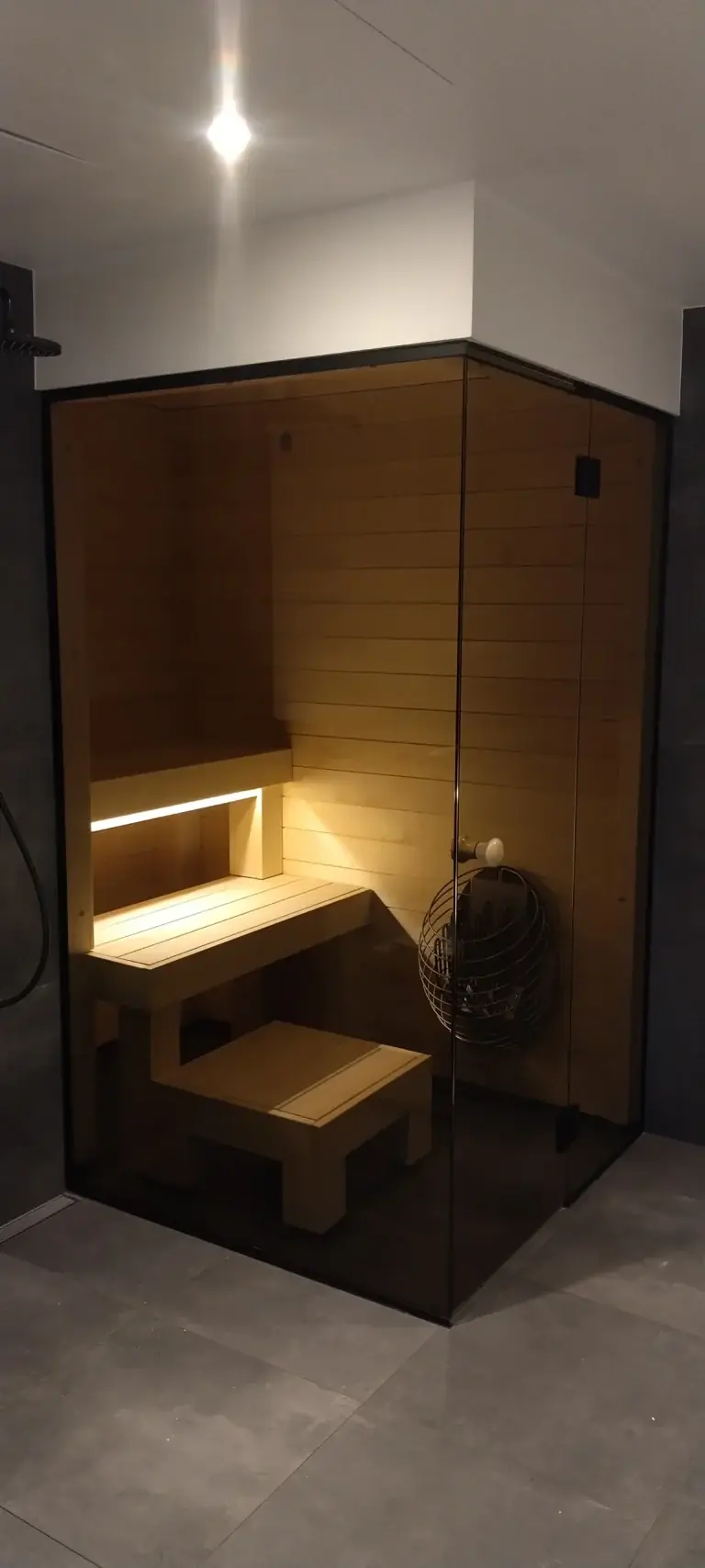 Finished steam room, sauna construction